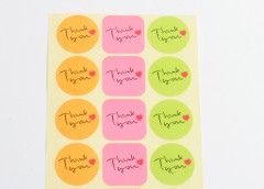 Thank you 스티커<br>3색 30 x 30mm
